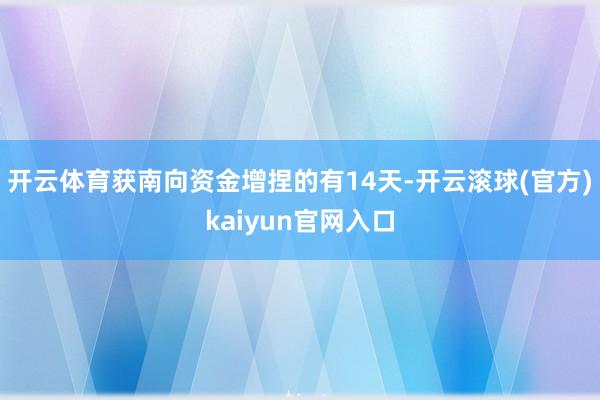 开云体育获南向资金增捏的有14天-开云滚球(官方)kaiyun官网入口