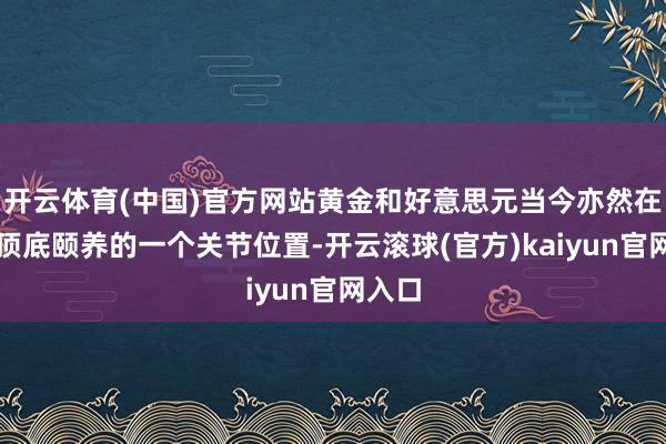 开云体育(中国)官方网站黄金和好意思元当今亦然在相互顶底颐养的一个关节位置-开云滚球(官方)kaiyun官网入口