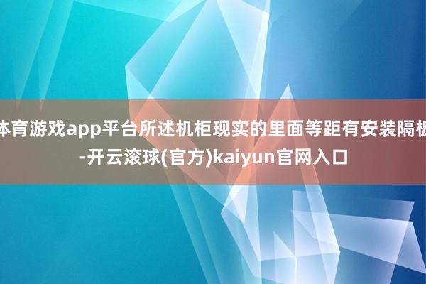 体育游戏app平台所述机柜现实的里面等距有安装隔板-开云滚球(官方)kaiyun官网入口