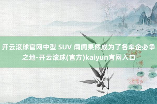 开云滚球官网中型 SUV 阛阓果然成为了各车企必争之地-开云滚球(官方)kaiyun官网入口