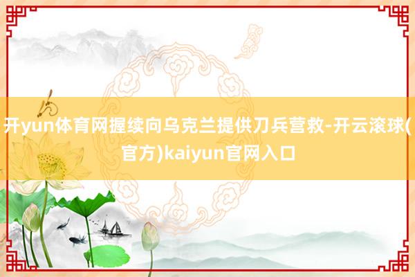 开yun体育网握续向乌克兰提供刀兵营救-开云滚球(官方)kaiyun官网入口