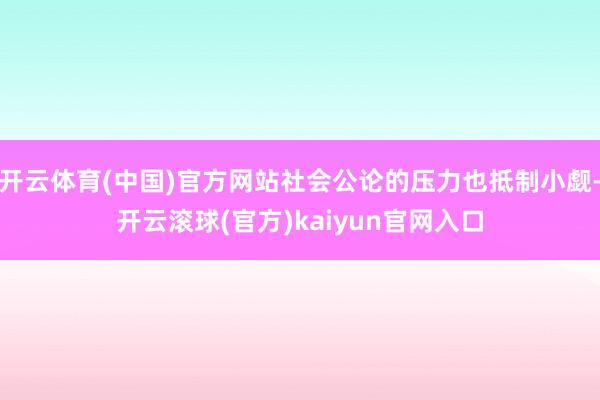 开云体育(中国)官方网站社会公论的压力也抵制小觑-开云滚球(官方)kaiyun官网入口