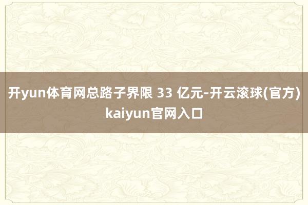 开yun体育网总路子界限 33 亿元-开云滚球(官方)kaiyun官网入口