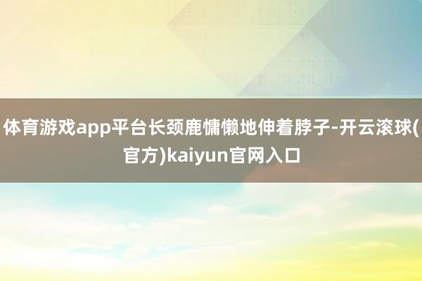 体育游戏app平台长颈鹿慵懒地伸着脖子-开云滚球(官方)kaiyun官网入口