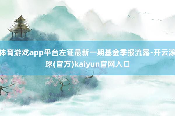 体育游戏app平台左证最新一期基金季报流露-开云滚球(官方)kaiyun官网入口